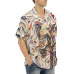 Hawaiian Shirt Elephant Swirling Artwork