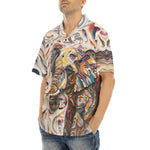 Hawaiian Shirt Elephant Swirling Artwork