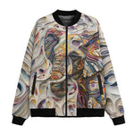 Bomber Jacket Elephant Swirling Artwork