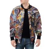 Bomber Jacket Elephant Swirling Artwork