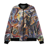 Bomber Jacket Elephant Swirling Artwork