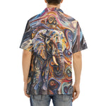 Hawaiian Shirt Elephant Swirling Artwork