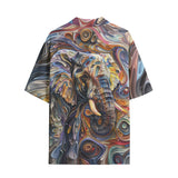 Hawaiian Shirt Elephant Swirling Artwork