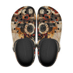 Classic Clogs Abstract Circles and Squares Art