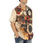 Hawaiian Shirt Abstract Circles and Squares Art