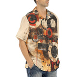 Hawaiian Shirt Abstract Circles and Squares Art