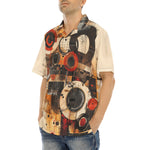 Hawaiian Shirt Abstract Circles and Squares Art