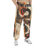 Men's Sweatpants Abstract Circles and Squares Art