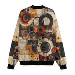 Bomber Jacket Abstract Circles and Squares Art