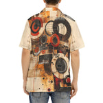 Hawaiian Shirt Abstract Circles and Squares Art