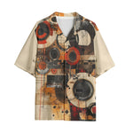 Hawaiian Shirt Abstract Circles and Squares Art