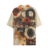 Hawaiian Shirt Abstract Circles and Squares Art