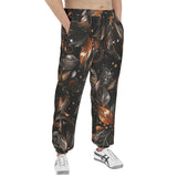 Men's Sweatpants Shiny Metallic Leaves in Swirls