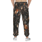 Men's Sweatpants Shiny Metallic Leaves in Swirls