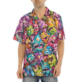 Hawaiian Shirt Colorful Cartoon Monsters