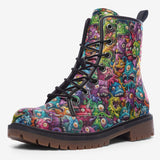 Leather Boots Colorful Cartoon Monsters