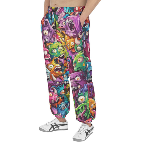 Men's Sweatpants Colorful Cartoon Monsters