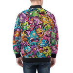 Bomber Jacket Colorful Cartoon Monsters