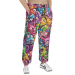 Men's Sweatpants Colorful Cartoon Monsters