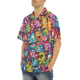 Hawaiian Shirt Colorful Cartoon Monsters