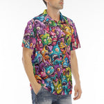 Men's Polo Shirt Colorful Cartoon Monsters