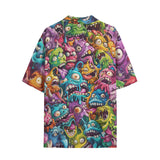 Hawaiian Shirt Colorful Cartoon Monsters