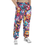 Men's Sweatpants Colorful Cartoon Monsters