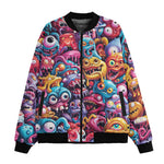 Bomber Jacket Colorful Cartoon Monsters