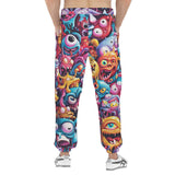 Men's Sweatpants Colorful Cartoon Monsters