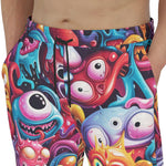 Men's Sweatpants Colorful Cartoon Monsters