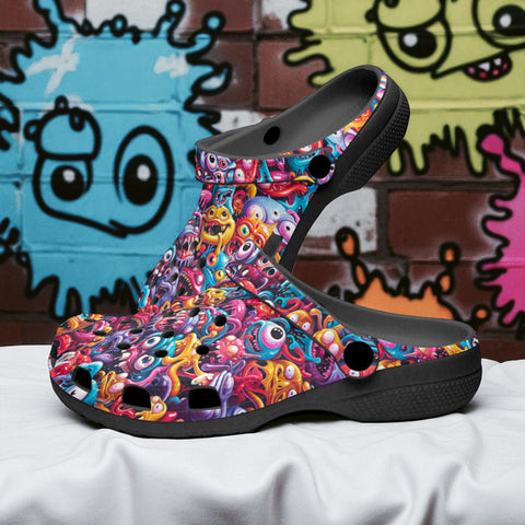 Classic Clogs Colorful Cartoon Monsters