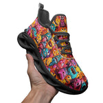Sports Mesh Sneakers Colorful Cartoon Monsters