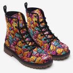 Leather Boots Colorful Cartoon Monsters