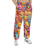 Men's Sweatpants Colorful Cartoon Monsters