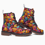 Leather Boots Colorful Cartoon Monsters