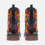 Leather Boots Colorful Cartoon Monsters