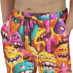 Men's Sweatpants Colorful Cartoon Monsters