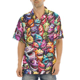 Hawaiian Shirt Colorful Cartoon Monsters