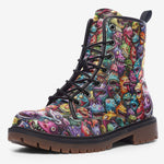 Leather Boots Colorful Cartoon Monsters