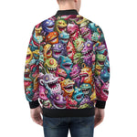 Bomber Jacket Colorful Cartoon Monsters