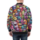 Bomber Jacket Colorful Cartoon Monsters