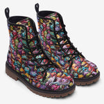 Leather Boots Colorful Cartoon Monsters