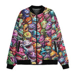Bomber Jacket Colorful Cartoon Monsters