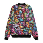 Bomber Jacket Colorful Cartoon Monsters