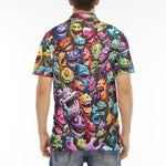 Men's Polo Shirt Colorful Cartoon Monsters