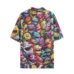 Hawaiian Shirt Colorful Cartoon Monsters