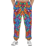 Men's Sweatpants Vibrant Colorful Leaves