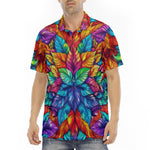 Men's Polo Shirt Vibrant Colorful Leaves