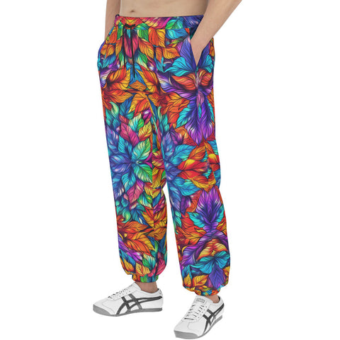 Men's Sweatpants Vibrant Colorful Leaves