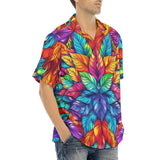 Hawaiian Shirt Vibrant Colorful Leaves